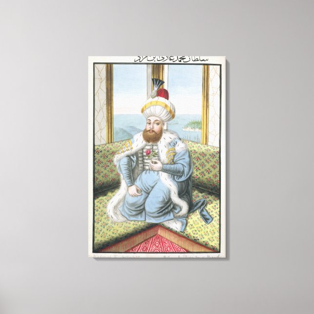 Mehmed II (1432-81), Eroberer, Leinwanddruck (Vorderseite)