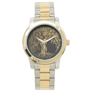 Mehndi Baum des Lebens (Hennastrauch) Armbanduhr