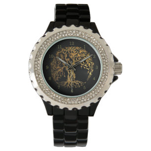 Mehndi Baum des Lebens (Hennastrauch) Armbanduhr