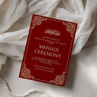 Mehndi Burgund Rot-Islamische Hochzeit
