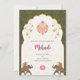Mehndi Einladung Digitale indische Hochzeit lädt e
