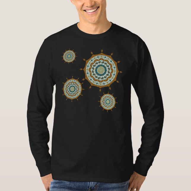 Mehndi Fantasy Copper Men Dark Shirt (Vorderseite)