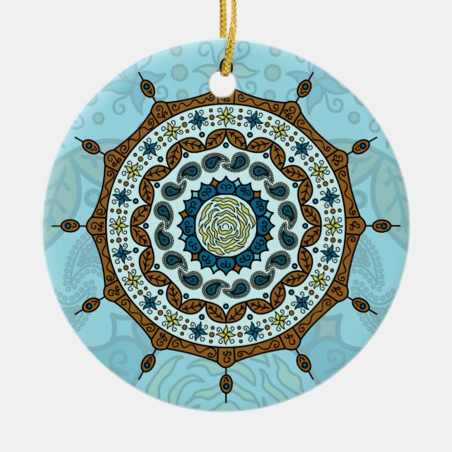 Mehndi Fantasy Copper Ornament (Vorne)