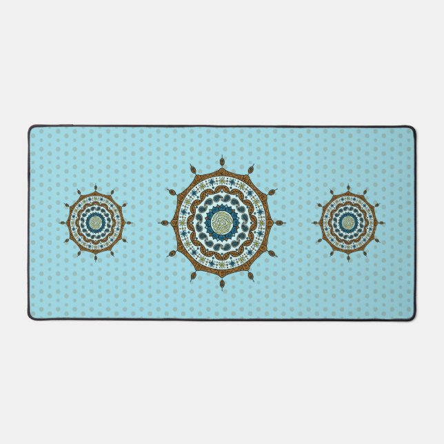 Mehndi Fantasy Copper Schreibtischunterlage (Vorderseite)