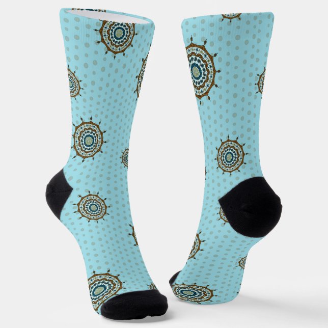 Mehndi Fantasy Copper Socken (Gewinkelt)