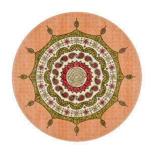 Mehndi Fantasy Gold Glas Schneidbrett Schneidebrett