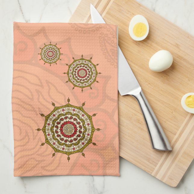 Mehndi Fantasy Gold Handtuch (Viertel Falte)