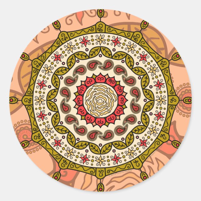 Mehndi Fantasy Gold Sticker (Vorderseite)
