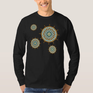 Mehndi Fantasy Kupfer Herren Dunkles Hemd T-Shirt