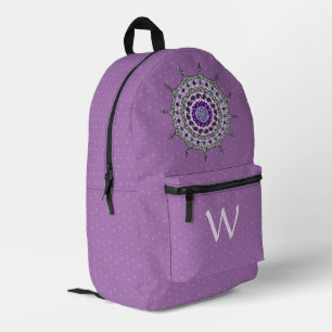Mehndi Fantasy Silver Bedruckter Rucksack