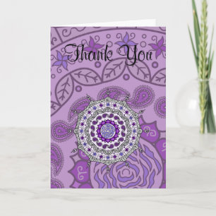 Mehndi Fantasy Silver Card Dankeskarte