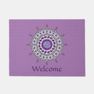 Mehndi Fantasy Silver Doormat Fußmatte