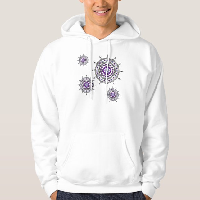 Mehndi Fantasy Silver Men's Light Shirt (Vorderseite)