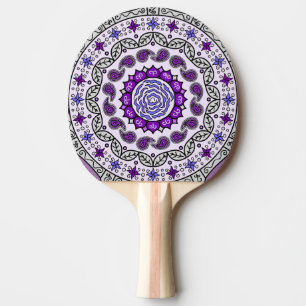 Mehndi Fantasy Silver Ping Pong Paddle Tischtennis Schläger