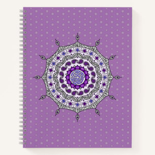 Mehndi Fantasy Silver Spiral Notebook Notizbuch