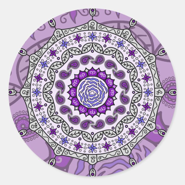 Mehndi Fantasy Silver Sticker (Vorderseite)