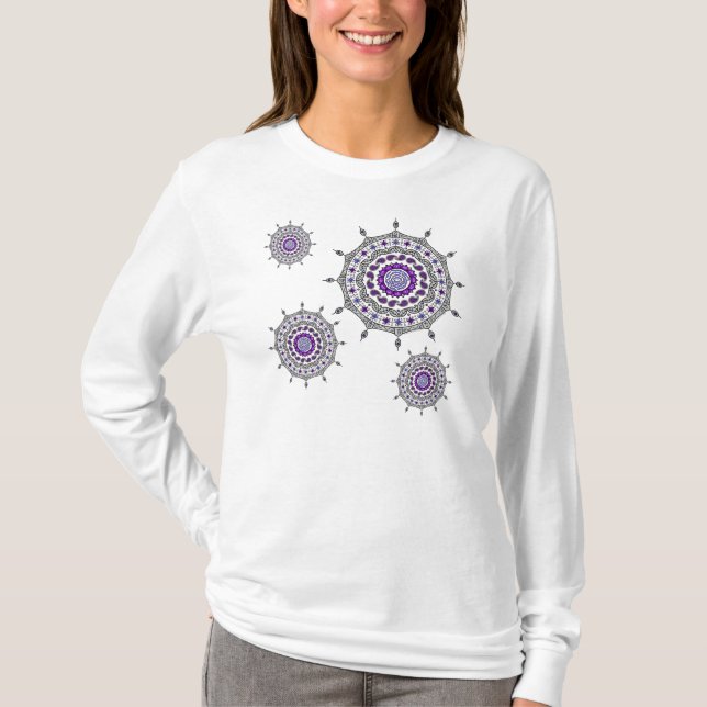 Mehndi Fantasy Silver Women's Light Shirt (Vorderseite)