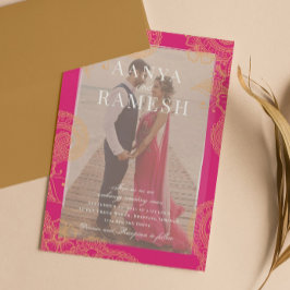 Mehndi Foto Wedding Einladung