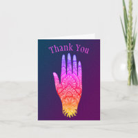 Mehndi Hand Tattoo Art Rainbow Danke Karte