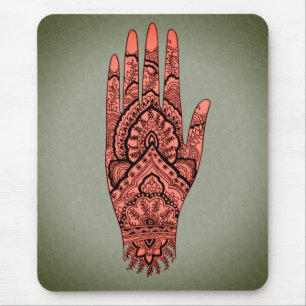 Mehndi Hand Tattoo Body Art Design Mousepad