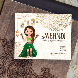 Mehndi Haushalt laden mit niedlichen indischen Hen