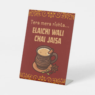 Mehndi Henna Indische Pakistansiche Hochzeit Chai  Sockelschild