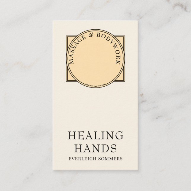 Mehndi Henna Massage Healing Arts Hands Business C Visitenkarte (Vorderseite)