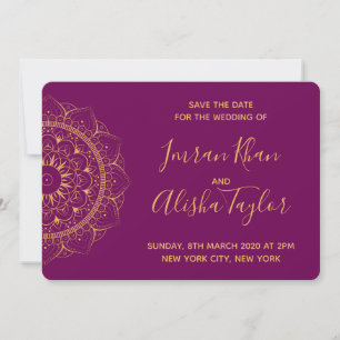 Mehndi Indische Hochzeit Save the Date Hamsa Henna