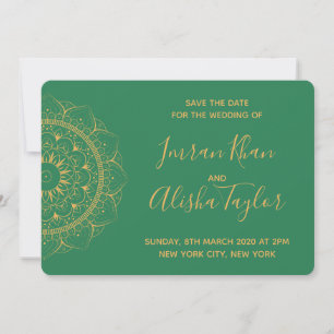 Mehndi Indische Hochzeit Save the Date Hamsa Henna