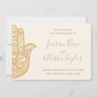 Mehndi Indische Hochzeit Save the Date Hamsa Henna
