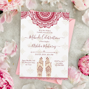 Mehndi-Indische Hochzeitsmaroon-Mandalase Vorlage