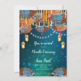 Mehndi Invite & Mendhi Party lädt Henna ein Einladung