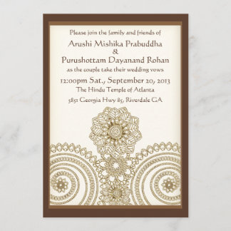 Mehndi Lace (12x18 Wedding Invitation) Einladung