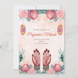 Mehndi lädt & Henna Party zum Mehndi Party ein Einladung