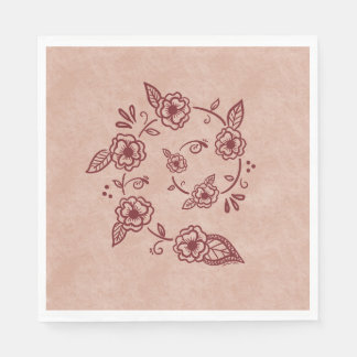 Mehndi-Swirbel-Design-Partyservietten Serviette