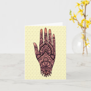 Mehndi Tattoo Art Design Blank Note Card Karte