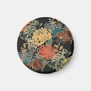 Mehndi Tracery Tile: Ethnisch nahtloses Design Magnet