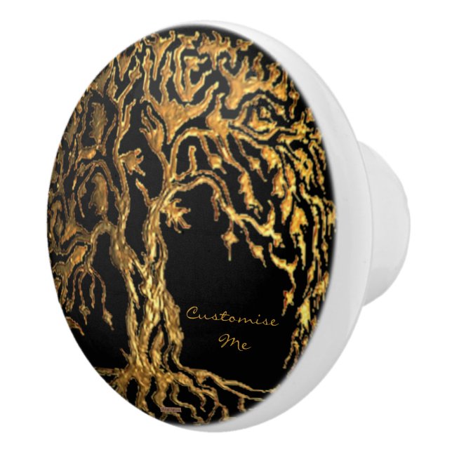 Mehndi Tree of Life (Henna) Keramikknauf (Rechts)