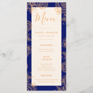 Mehndi Wedding Dinner Menu Menükarte