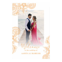 Mehndi Wedding Welcome Sign