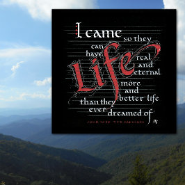 MEHR ABUNDANT LEBEN WIRKLICH UND BESSERES Poster