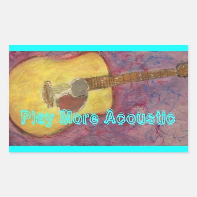 Mehr Akustik Rechteckiger Aufkleber (Vorderseite)