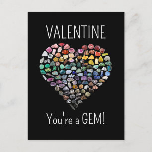 mehr als 100 Kristalle Gems Minerals Valentinstag  Postkarte