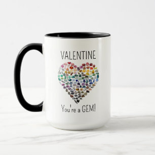 mehr als 100 Kristalle Gems Minerals Valentinstag Tasse
