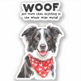Mehr als Border Collie Heart Bandana Aufkleber