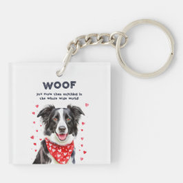 Mehr als Border Collie Heart Bandana Schlüsselanhänger