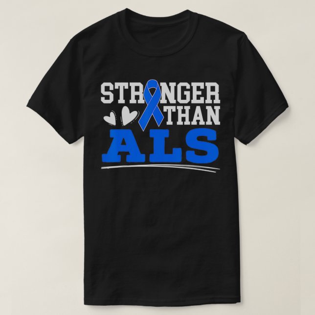 Mehr als der ALS Awareness Ribbon-Unterstützer War T-Shirt (Design vorne)