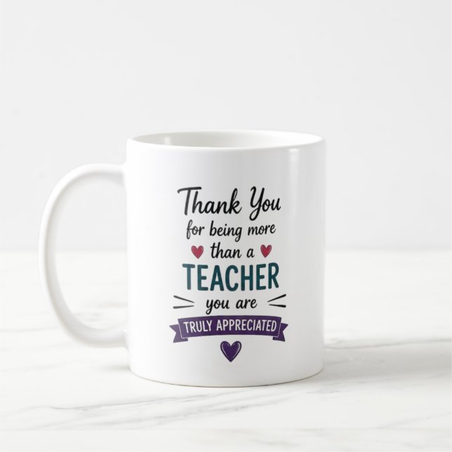 Mehr als ein Lehrer, der Personalisiertes wirklich Kaffeetasse (Links)
