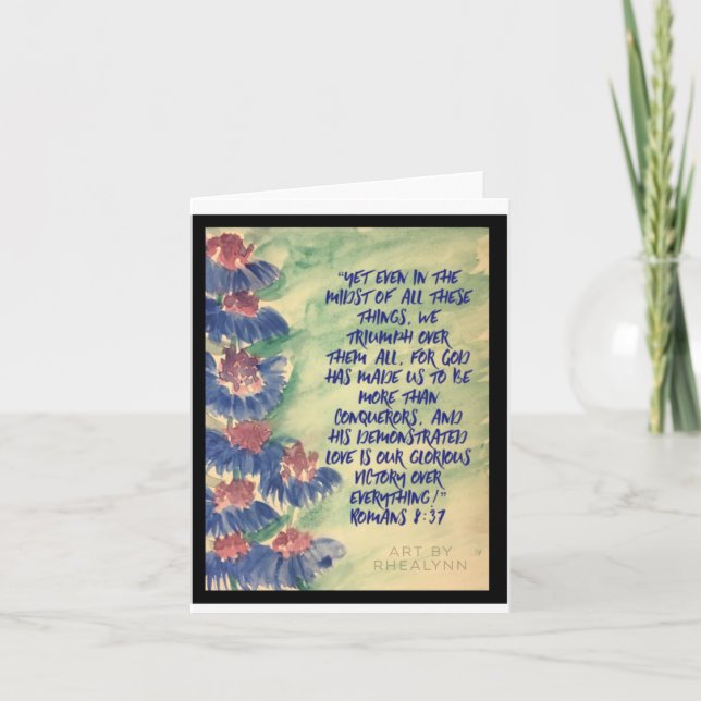 Mehr als Eroberer-Merkkarte Dankeskarte (Vorderseite)