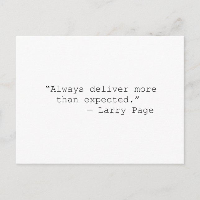 Mehr als erwartet große Seite bereitstellen Postkarte (Vorderseite)